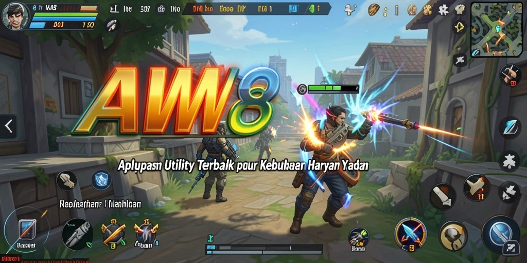 Tampilan antarmuka aplikasi Utility AW8 yang menarik.