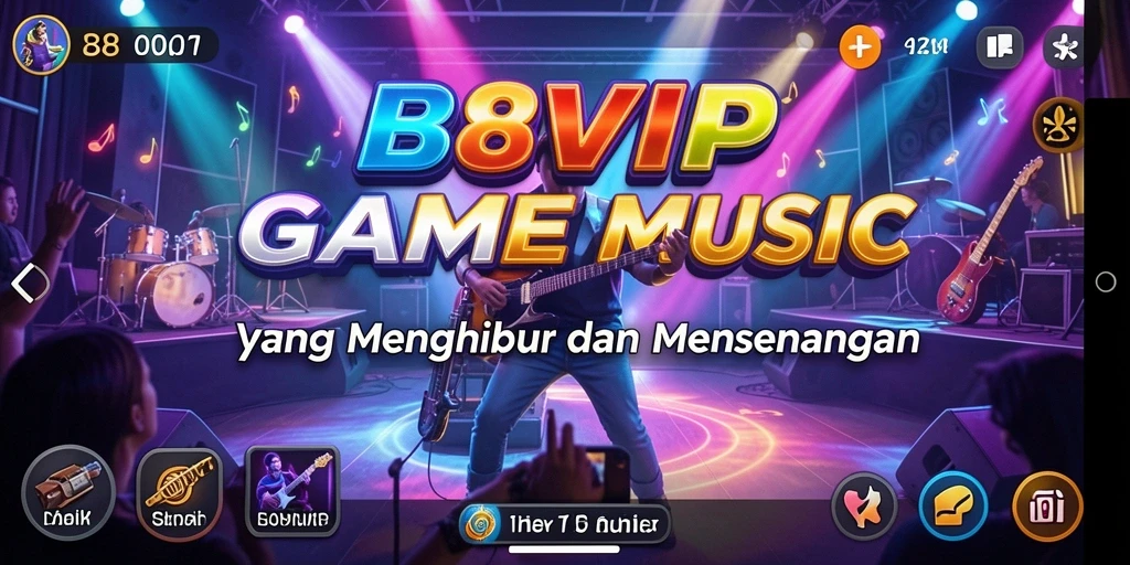 Screenshot B8VIP menampilkan pengalaman gameplay musik yang seru.