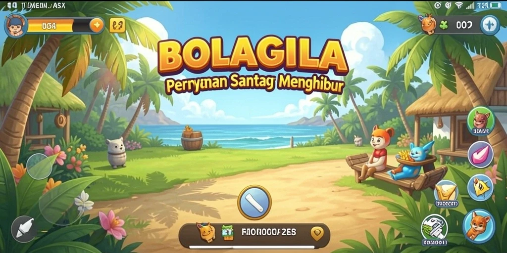 Screenshot gameplay menunjukkan tantangan menyenangkan di BOLAGILA.