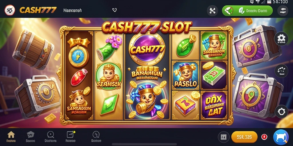 Tampilan utama dari gameplay CASH777 dalam permainan Slot.