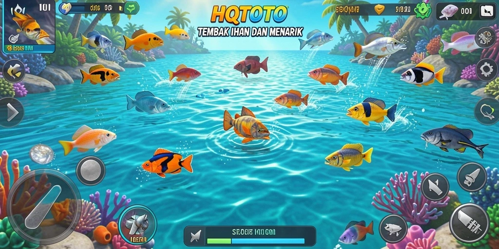Tangkapan ikan yang spektakuler dalam gameplay HQTOTO.
