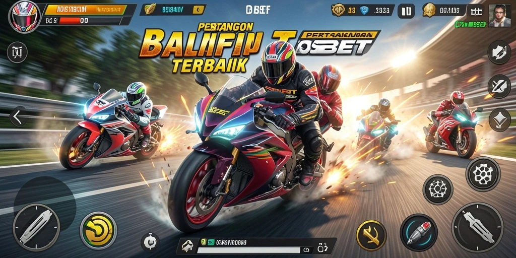 Tampilan menarik dari gameplay balap motor di IOSBET.