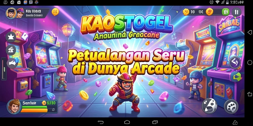 Tampilan gameplay KAOSTOGEL yang menegangkan dan penuh warna.