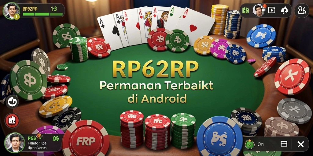 Screenshot gameplay RP62RP yang menampilkan suasana poker yang seru.